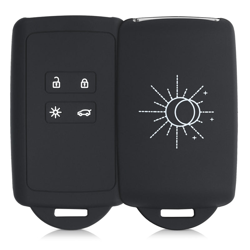 kwmobile Car Key Shell compatible with Renault 4-Button Smart Key (Keyless Go only) Protective Cover