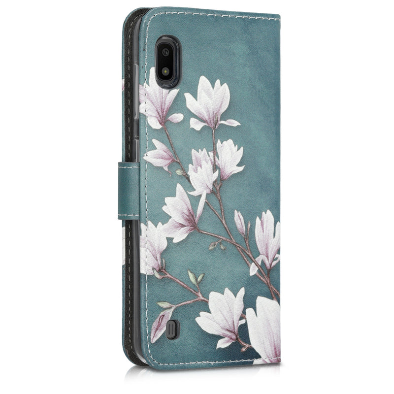 kwmobile Wallet Case Compatible with Samsung Galaxy A10 Cover - with Stand and Card Slots