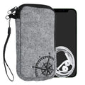kwmobile Cell Phone Pouch for Smartphones - Felt Cell Phone Case - 16.5 x 8.9 cm Inner Dimensions