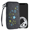 kwmobile Cell Phone Pouch for Smartphones - Felt Cell Phone Case - 16.5 x 8.9 cm Inner Dimensions