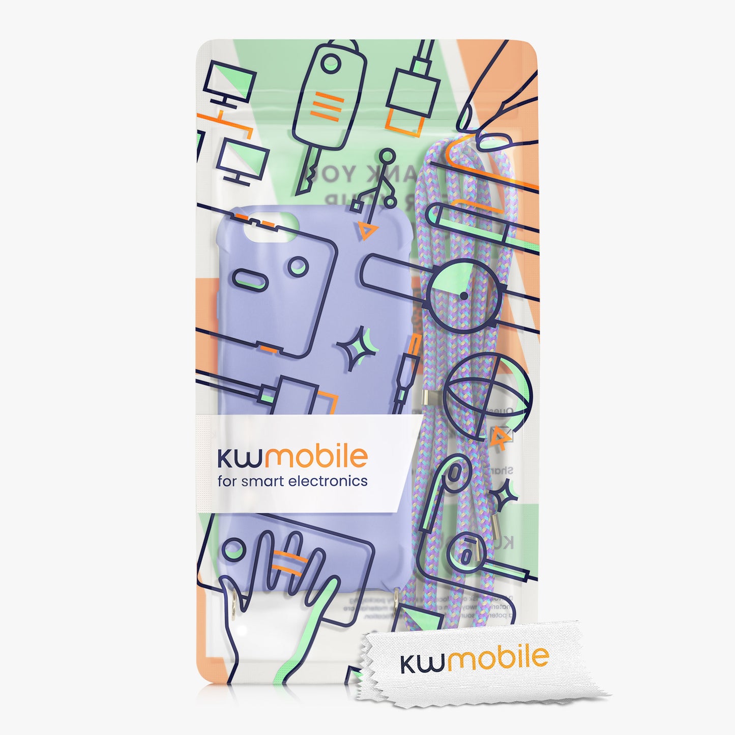 kwmobile Necklace Case Compatible with Apple iPhone 6 / 6S Case - Cover with Lanyard - Silicone Protective Cover
