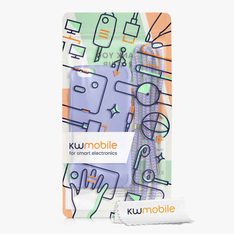 kwmobile Necklace Case Compatible with Apple iPhone 6 / 6S Case - Cover with Lanyard - Silicone Protective Cover