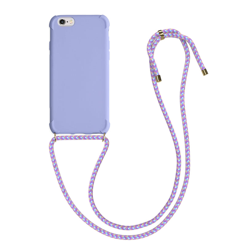kwmobile Necklace Case Compatible with Apple iPhone 6 / 6S Case - Cover with Lanyard - Silicone Protective Cover