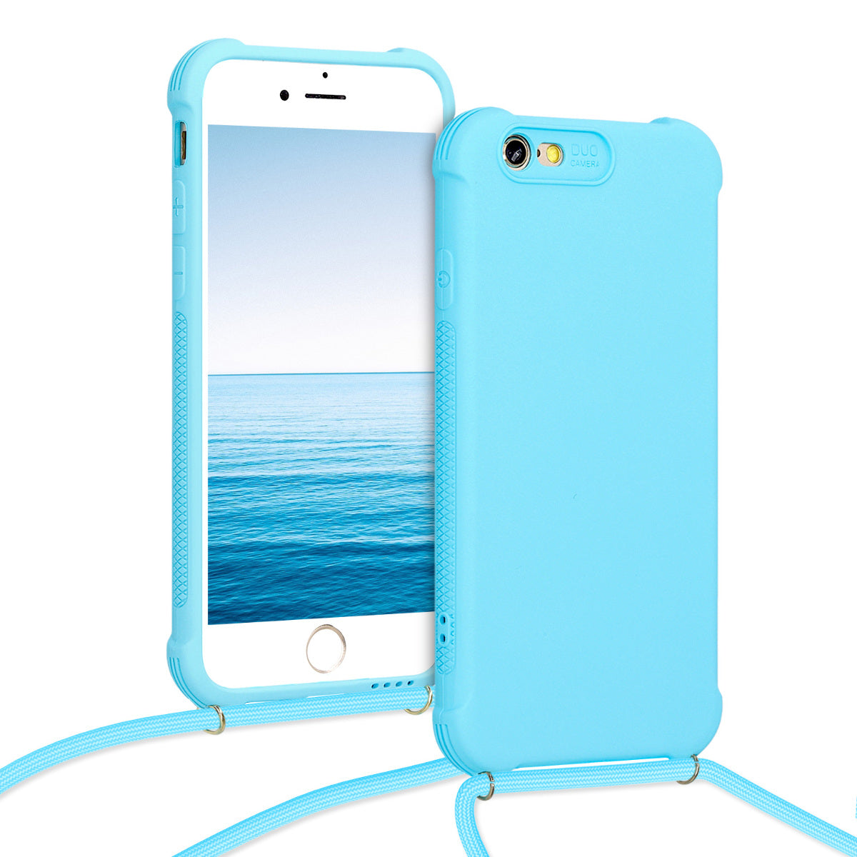 kwmobile Necklace Case Compatible with Apple iPhone 6 / 6S Case - Cover with Lanyard - Silicone Protective Cover