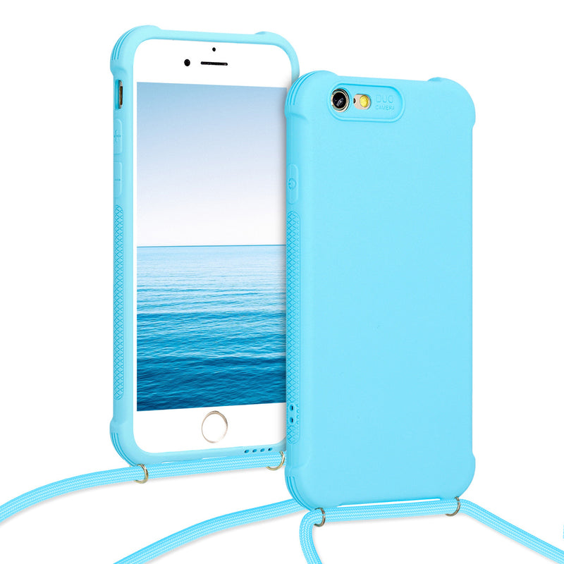 kwmobile Necklace Case Compatible with Apple iPhone 6 / 6S Case - Cover with Lanyard - Silicone Protective Cover
