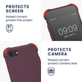 kwmobile Necklace Case compatible with Apple iPhone SE (2022) / iPhone SE (2020) / iPhone 8 / iPhone 7 - Cover with Lanyard - Silicone Protective Case
