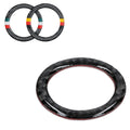 kwmobile Ringrahmen für Start/Stopp-Knopf kompatibel mit BMW 3er Serie E90/E91/E92/E93 - flexibler und dekorativer Carbon-Ring - Carbon Schwarz  [dsg01]