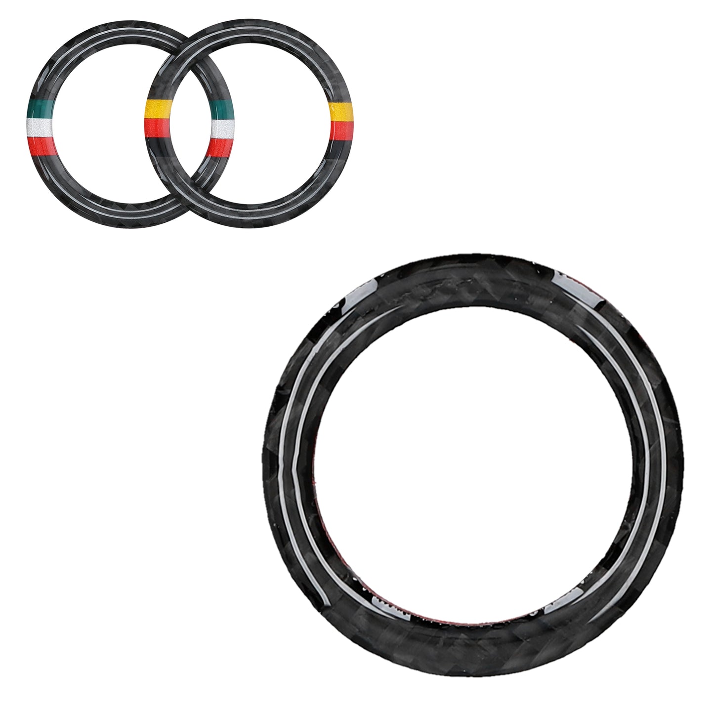 kwmobile Ring Frame for Start/Stop Button Compatible with BMW 3 Series E90/E91/E92/E93 - Flexible and Decorative Ring