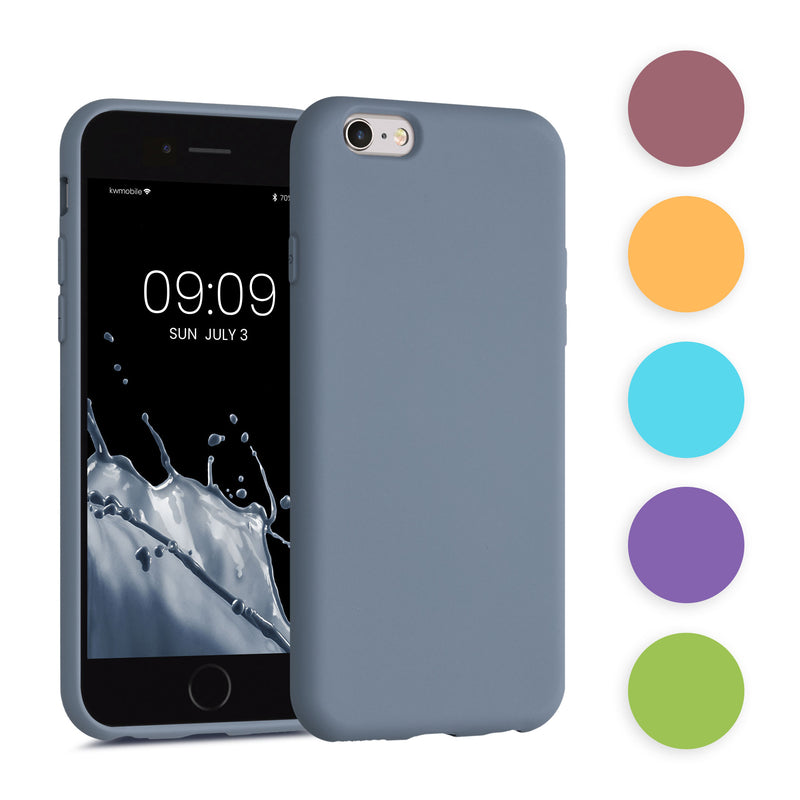 kwmobile Case Compatible with Apple iPhone 6 / 6S - Rubberized Silicone Phone Cover - Protective Case for Wireless Charging - Case