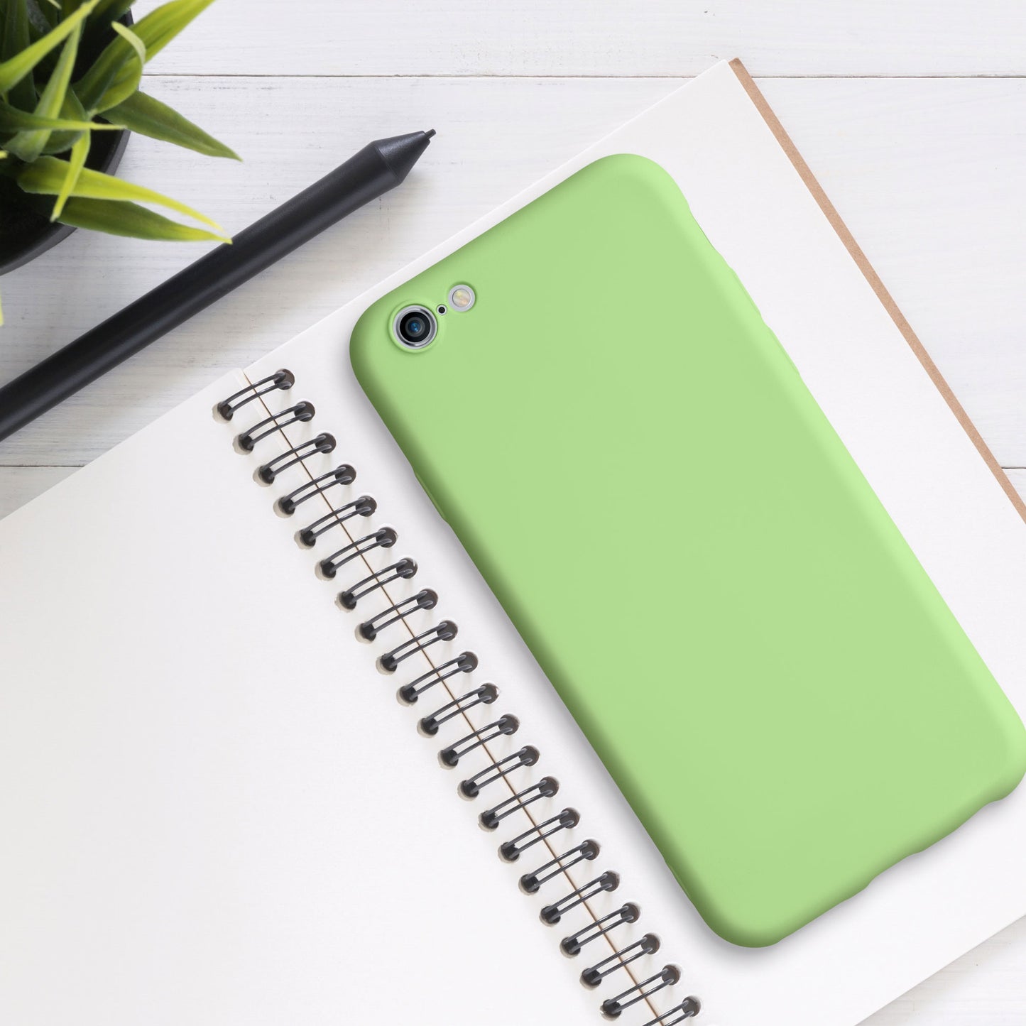 kwmobile Case Compatible with Apple iPhone 6 / 6S - Rubberized Silicone Phone Cover - Protective Case for Wireless Charging - Case