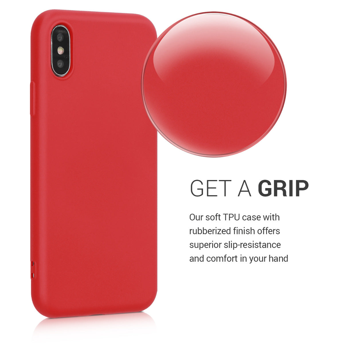 kwmobile Case Compatible with Apple iPhone X Cover Protective Case for Wireless Charging