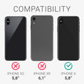 kwmobile Case Compatible with Apple iPhone X Cover Protective Case for Wireless Charging