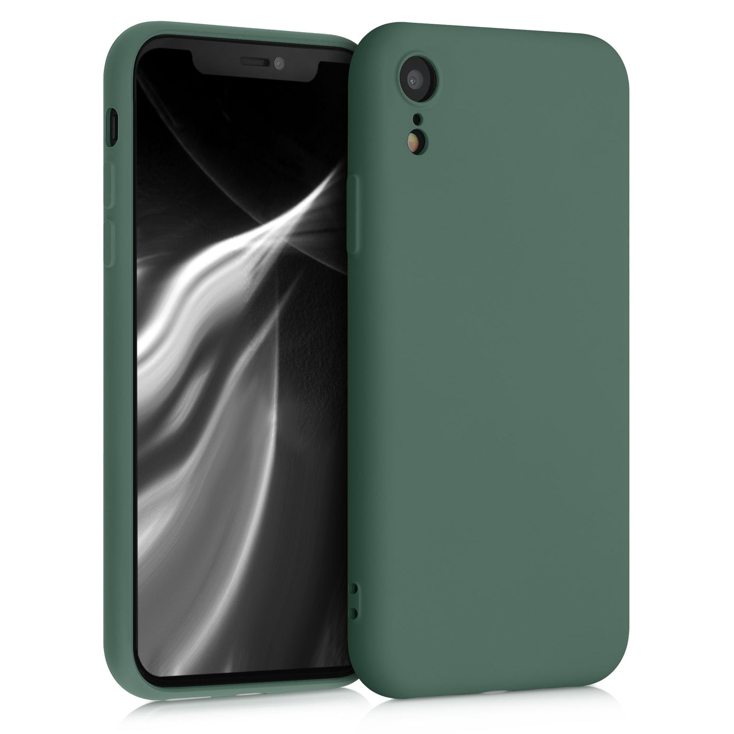 kwmobile Case Compatible with Apple iPhone XR - Rubberized Silicone Phone Cover - Wireless Charging Protective Case - Cover