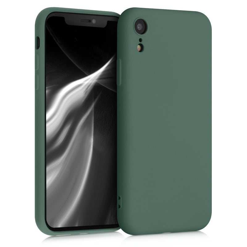 kwmobile Case Compatible with Apple iPhone XR - Rubberized Silicone Phone Cover - Wireless Charging Protective Case - Cover