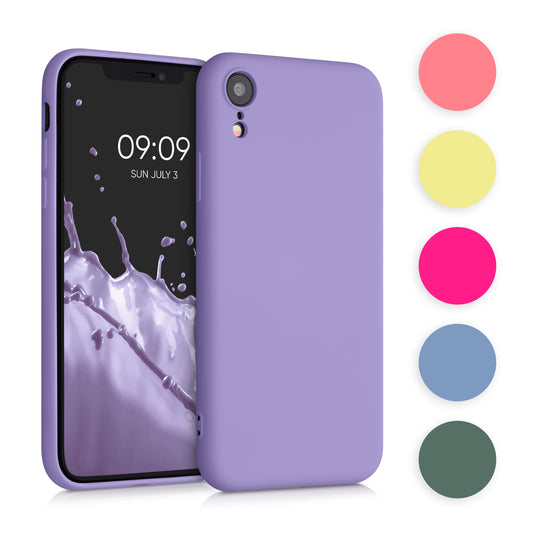 kwmobile Hülle kompatibel mit Apple iPhone XR Hülle - gummierte TPU Silikon Handyhülle - Schutzhülle für kabelloses Laden - Case in Weiß matt Weiß matt  