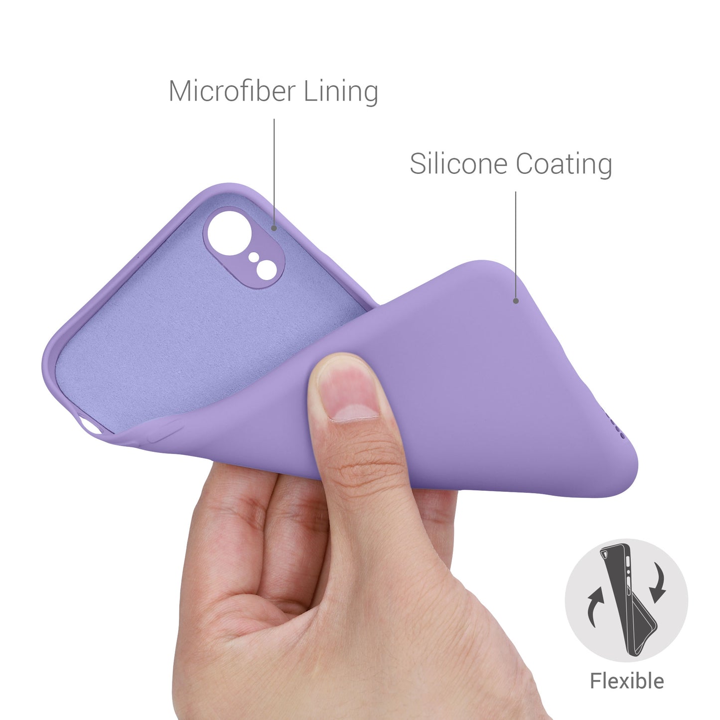 kwmobile Case Compatible with Apple iPhone XR - Rubberized Silicone Phone Cover - Wireless Charging Protective Case - Cover