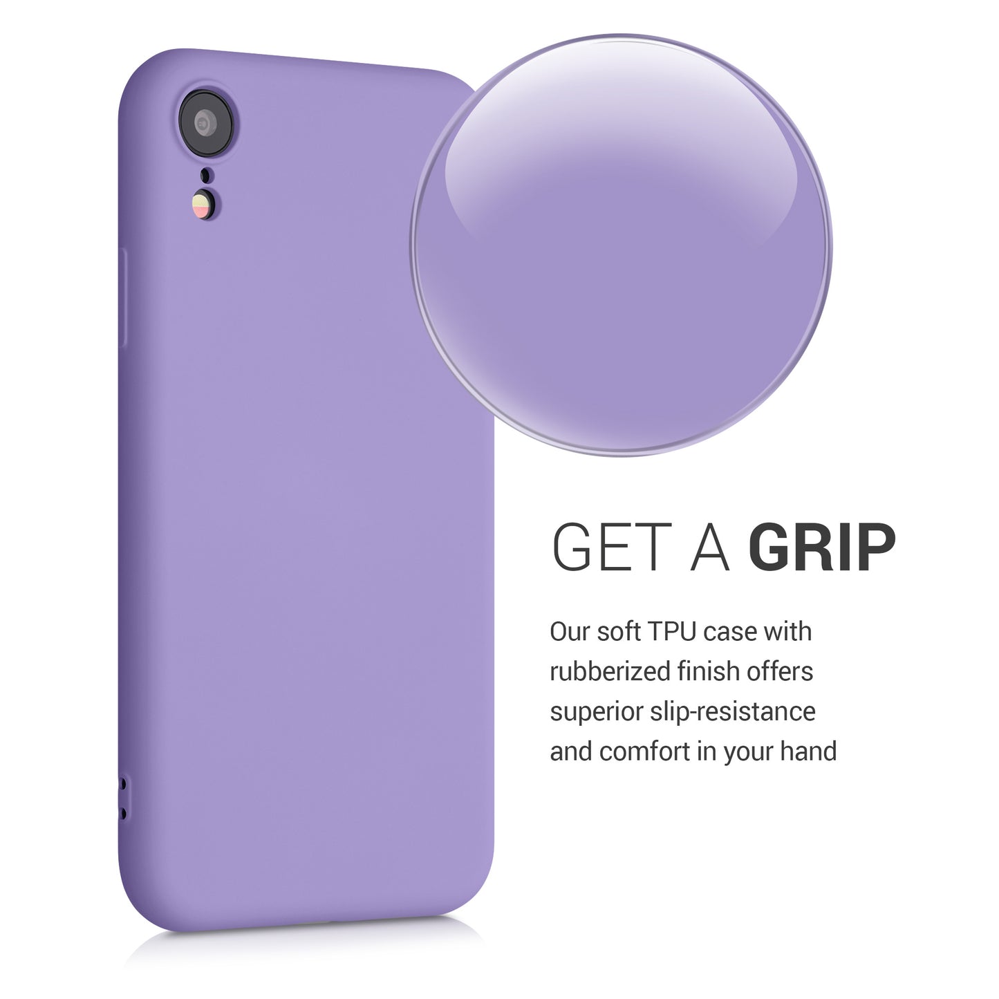 kwmobile Case Compatible with Apple iPhone XR - Rubberized Silicone Phone Cover - Wireless Charging Protective Case - Cover