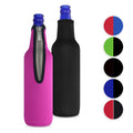 kwmobile 2x 330-500ml Flasche Flaschenkühler - für Bier und andere Getränke - aus isoliertem Neopren - Kühler in Schwarz Dunkelblau Schwarz  [dsg08]