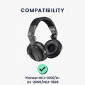 kwmobile Ear Pads for Pioneer HDJ-1000/HDJ-2000/HDJ-1500 Earpads Replacement Headphone Replacement Parts Headphone Replacement Pads Over Ear Headphones