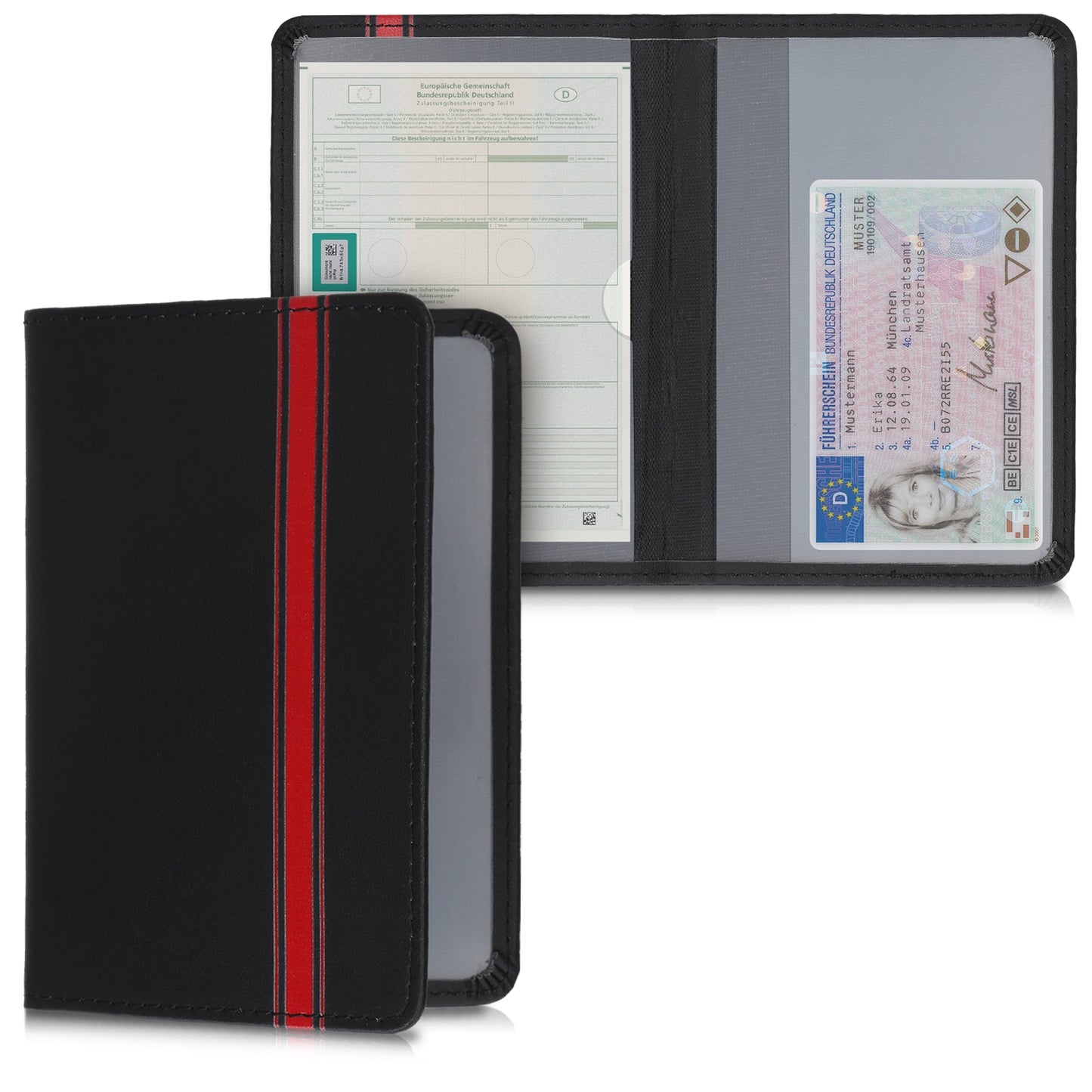 kwmobile Vehicle Registration Holder with Card Slots