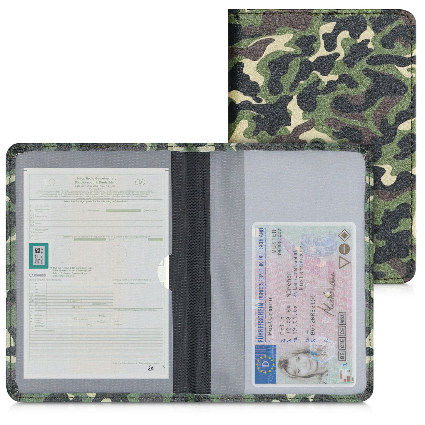 kwmobile Vehicle Registration Holder with Card Slots
