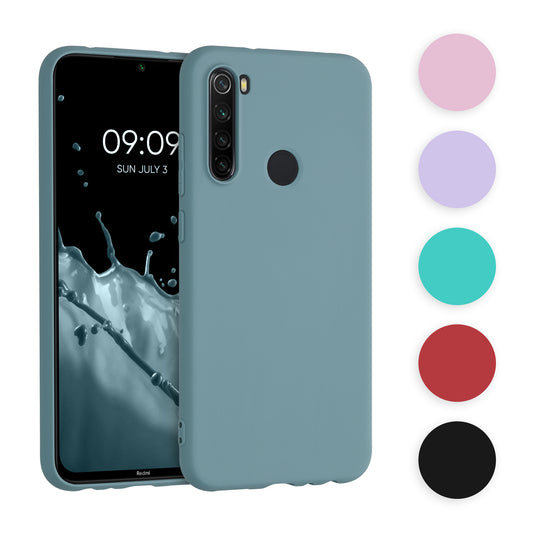 kwmobile Hülle kompatibel mit Xiaomi Redmi Note 8 (2019 / 2021) Hülle - weiches TPU Silikon Case - Cover geeignet für kabelloses Laden - Schwarz matt Schwarz matt  