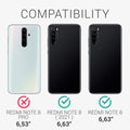 kwmobile Phone Case for Xiaomi Redmi Note 8 (2019 / 2021) Case - Wireless Charging - Protective Cover
