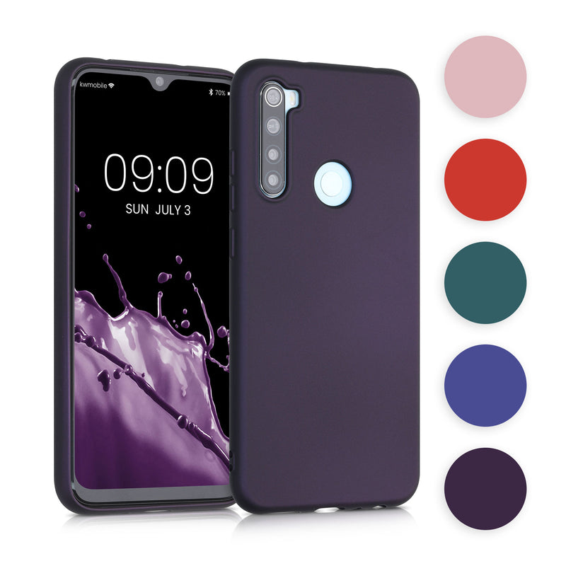 kwmobile Case kompatibel mit Xiaomi Redmi Note 8 (2019 / 2021) Hülle - Schutzhülle aus Silikon metallisch schimmernd - Handyhülle Metallic Lavendel Metallic Lavendel  