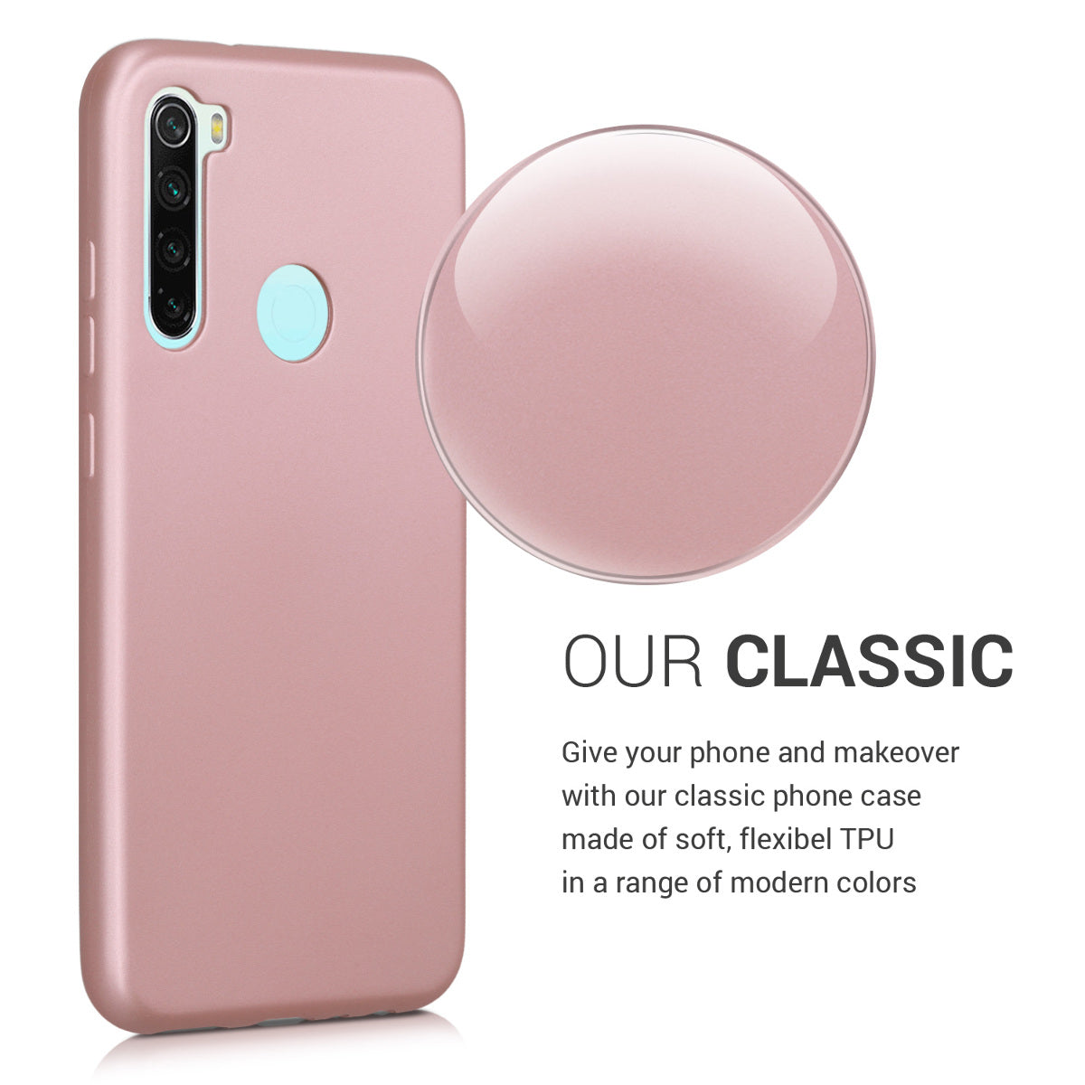 kwmobile Phone Case for Xiaomi Redmi Note 8 (2019 / 2021) Case - Silicone Case - Protective Cover