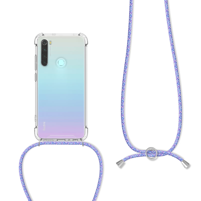kwmobile Necklace Case compatible with Xiaomi Redmi Note 8 Silicone Cover with Lanyard Transparent
