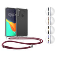 kwmobile Necklace Case kompatibel mit Xiaomi Redmi Note 8 (2019 / 2021) Hülle - Silikon Cover mit Handykette - Band Handyhülle Lavendel Violett Hellblau Transparent Lavendel  