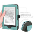 kwmobile Case Compatible with Tolino Vision 1 / 2 / 3 / 4 HD Cover Flip Case with Hand Strap Faux Leather Cover