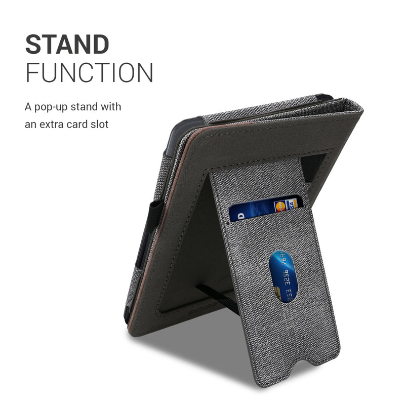 kwmobile Case Compatible with Tolino Shine 3 Flip Case with Hand Strap Cover