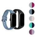 kwmobile 2x Uhrenarmband für Samsung Galaxy Fit (SM-R370) Armband - Fitnesstracker Band Set aus TPU Silikon - Ersatzarmband Smartwatch - Anthrazit Schwarz Anthrazit  