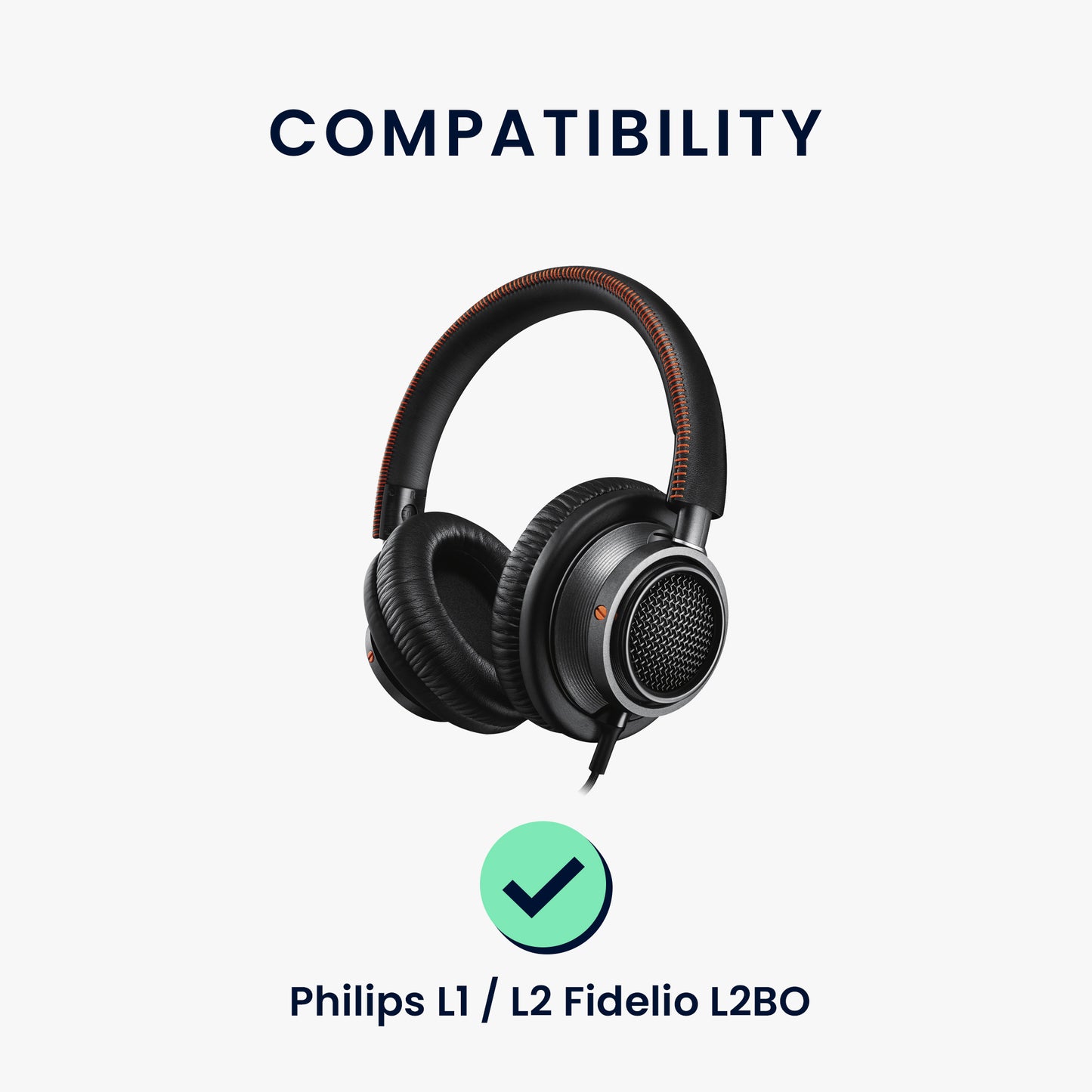 kwmobile Ear Pads for Philips Fidelio Ear Cushions Replacement Headphone Spare Parts Headphone Replacement Pads Over Ear Headphones