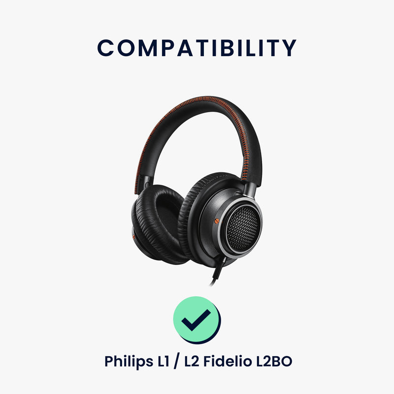 kwmobile Ear Pads for Philips Fidelio Ear Cushions Replacement Headphone Spare Parts Headphone Replacement Pads Over Ear Headphones