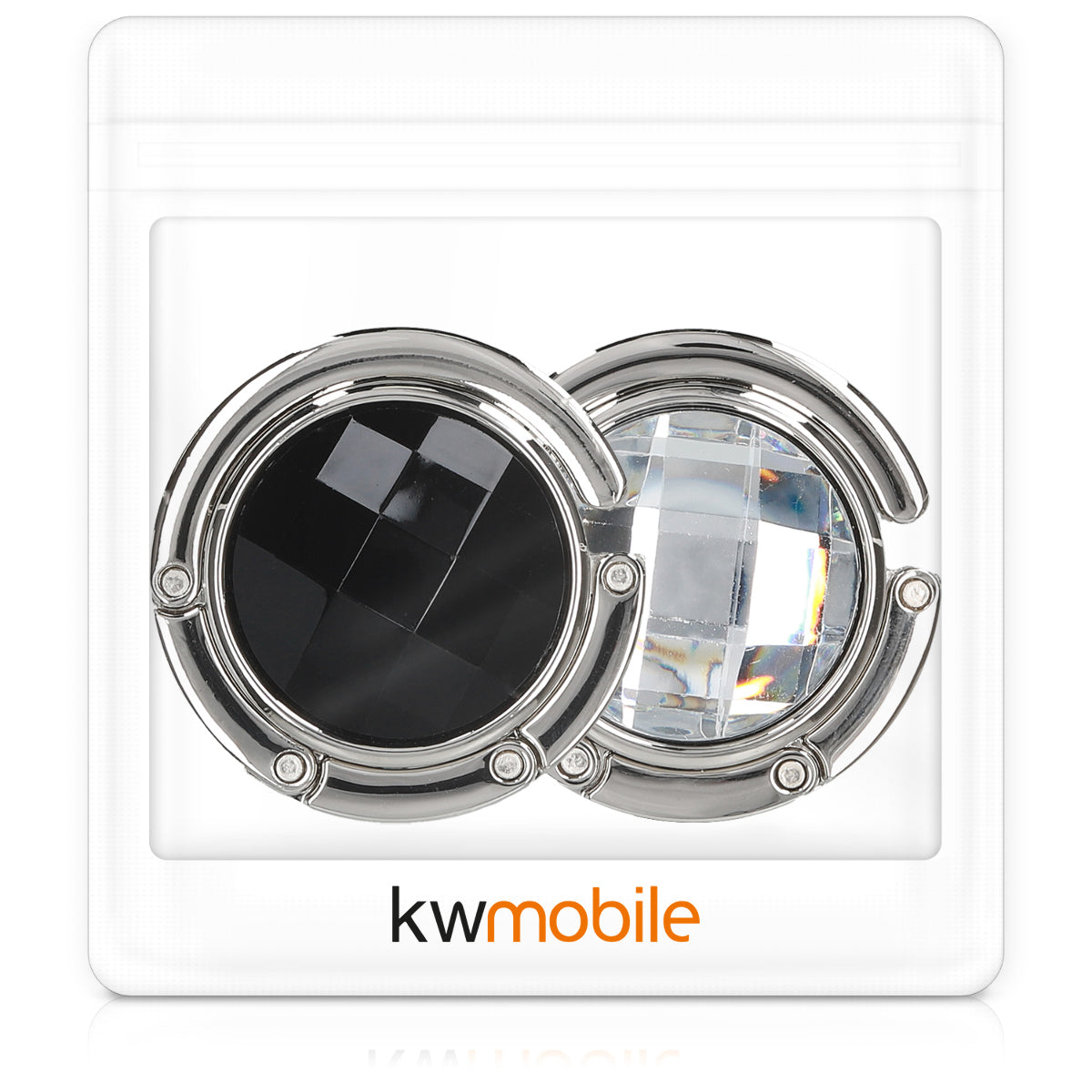 kwmobile Bag Holder for Table, Foldable Bag Hanger, Bag Hook, Table Hook Set