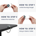 kwmobile Bag Holder for Table, Foldable Bag Hanger, Bag Hook, Table Hook Set