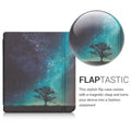 kwmobile Protective Case for Kobo Libra H2O - eReader Flip Case with Auto Sleep Function - Travel Lettering in Multicolour