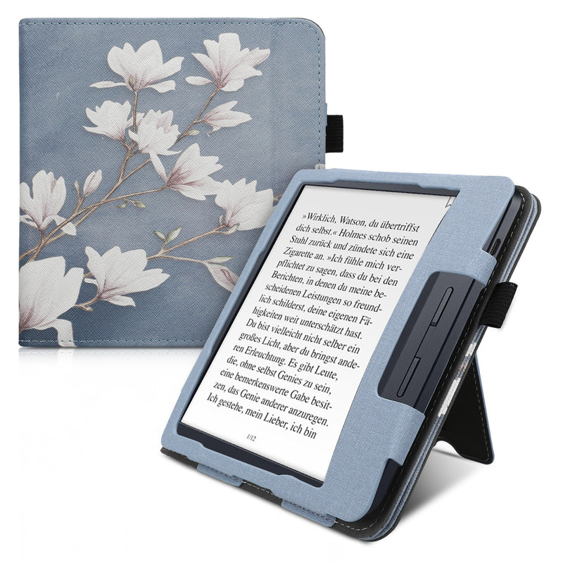 kwmobile Flip Case compatible with Kobo Libra H2O - Cover with Hand Strap