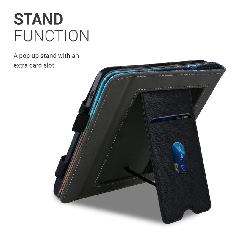 kwmobile Flip Case compatible with Kobo Libra H2O - Cover with Hand Strap