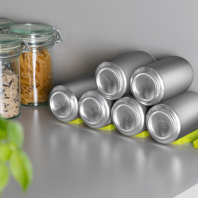 kwmobile Foldable Bottle Holder Fridge Cabinet - 31 x 9.5 x 1.0cm - Bottle Rack Stacking Aid