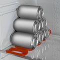 kwmobile Foldable Bottle Holder Fridge Cabinet - 31 x 9.5 x 1.0cm - Bottle Rack Stacking Aid Set
