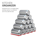 kwmobile Foldable Bottle Holder Fridge Cabinet - 31 x 9.5 x 1.0cm - Bottle Rack Stacking Aid Set