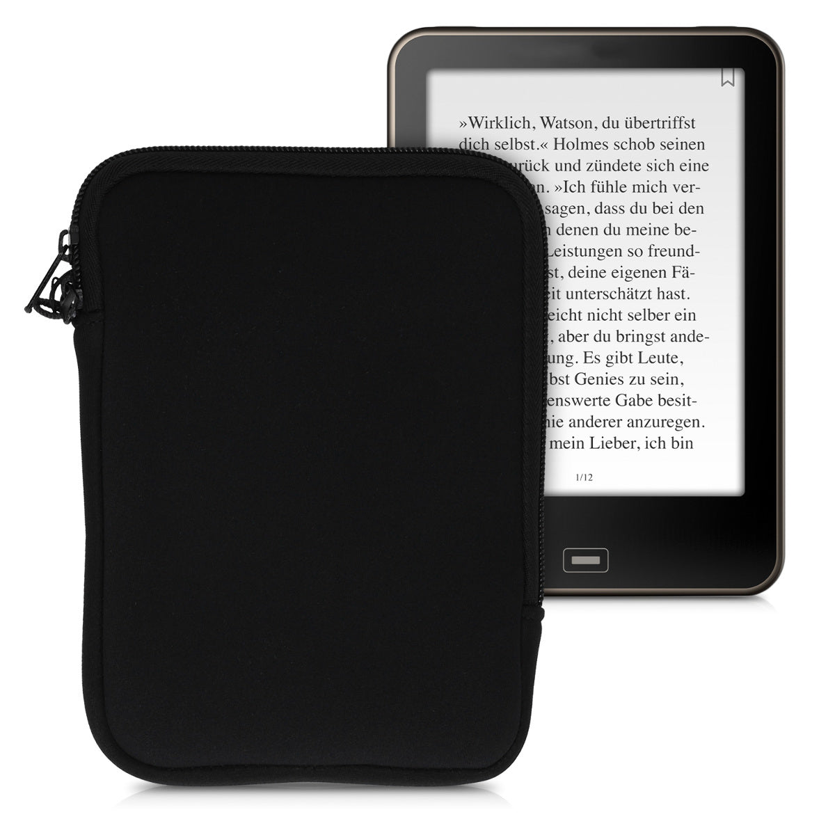 kwmobile Protective Bag for eReader Pouch Cover Case Protective Sleeve 17 x 12 x 2 cm Internal Dimensions
