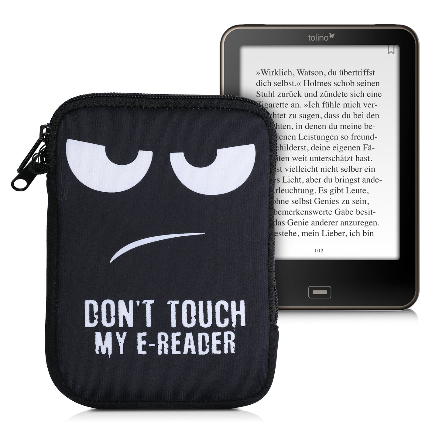 kwmobile Bag for eReader Protective Case Galaxy Tree Meadow 17 x 12 x 2 cm Inner Dimensions