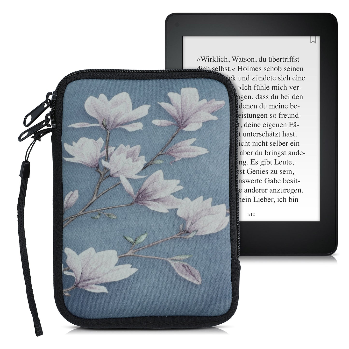 kwmobile Bag for eReader Protective Case Galaxy Tree Meadow 17 x 12 x 2 cm Inner Dimensions