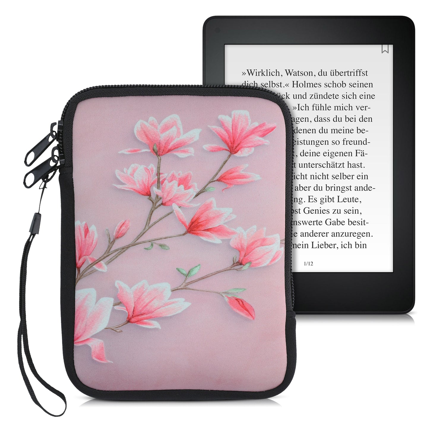 kwmobile Bag for eReader Protective Case Galaxy Tree Meadow 17 x 12 x 2 cm Inner Dimensions