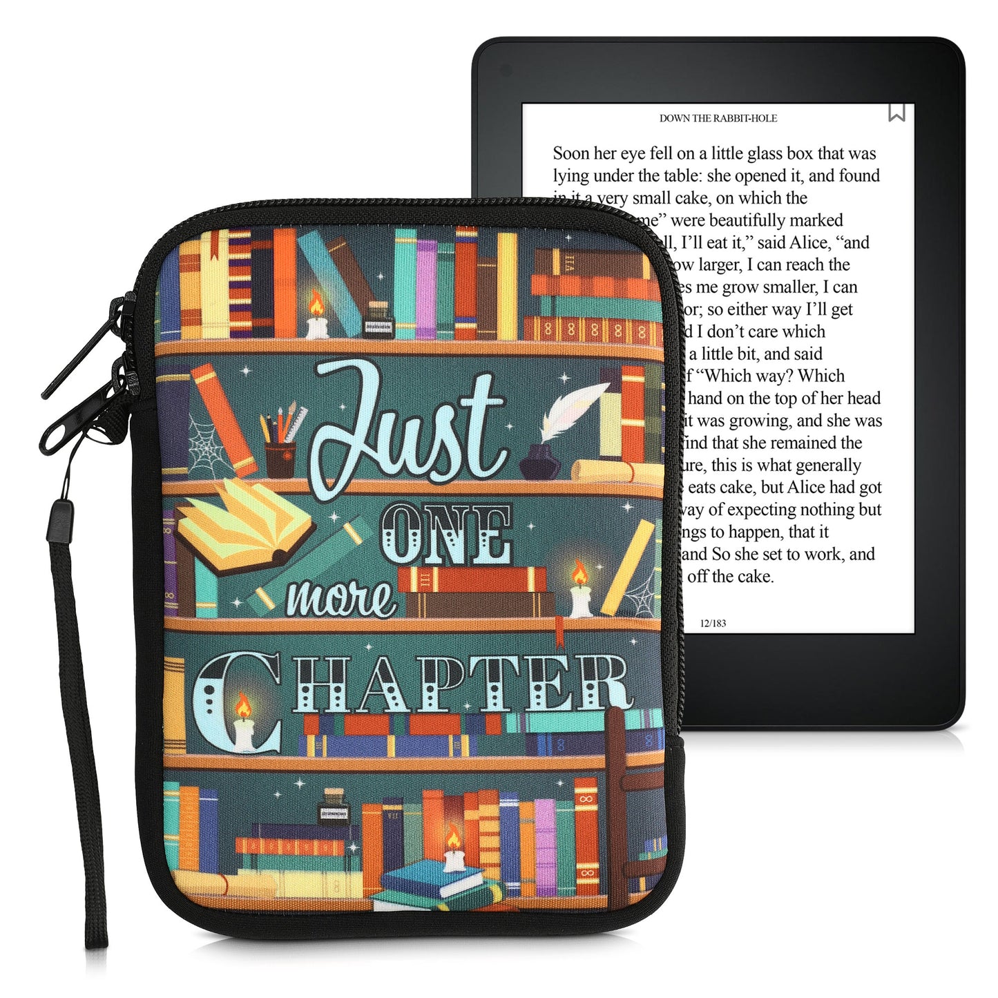 kwmobile Bag for eReader Protective Case Galaxy Tree Meadow 17 x 12 x 2 cm Inner Dimensions