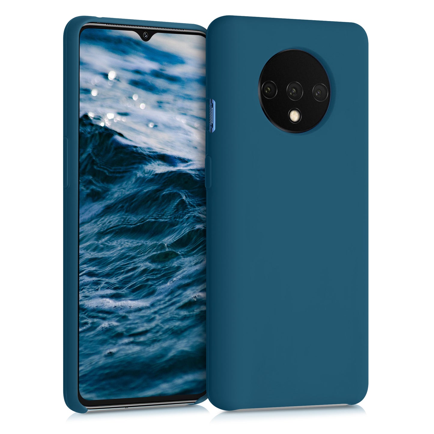 kwmobile Phone Case for OnePlus 7T - Silicone Case - Wireless Charging - Protective Cover